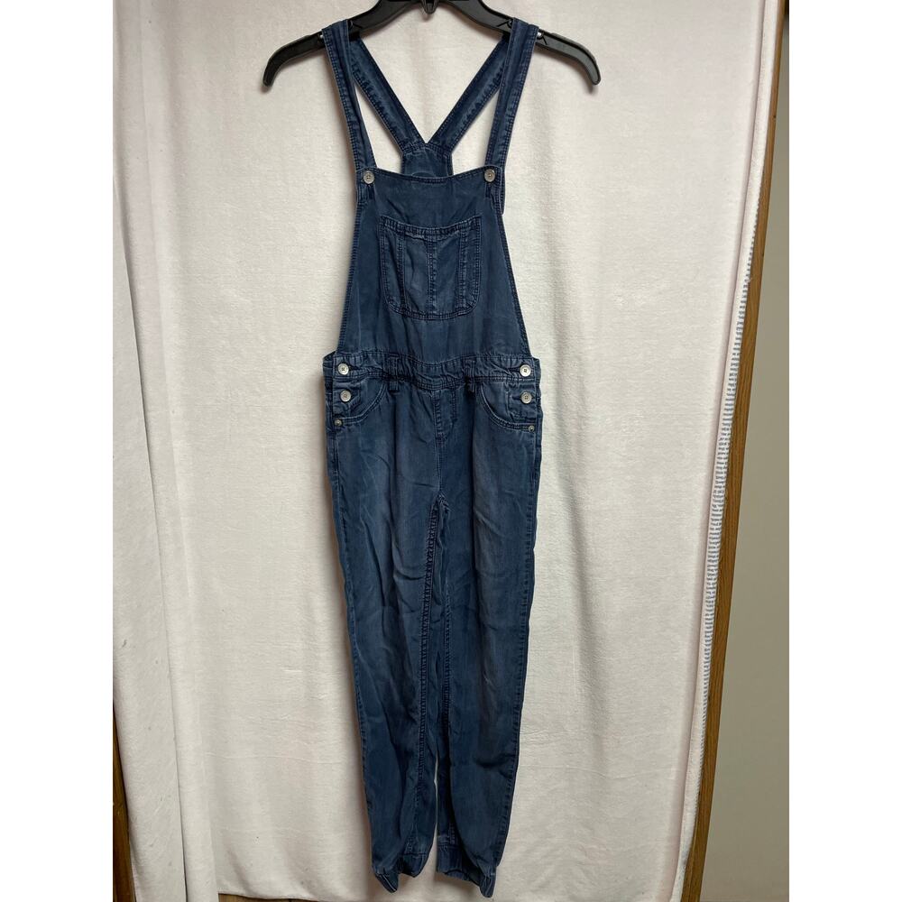 Levi’s Strauss & Co.‎ girls overalls bibs cuffed gathered ankle 8 REG blue jean